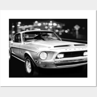 1968 Shelby Mustang Street Scene Posters and Art